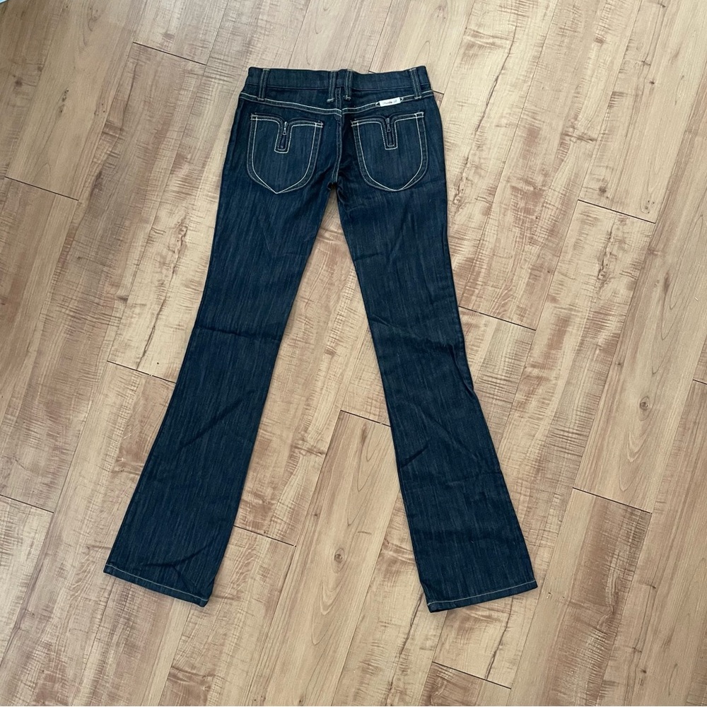 Frankie B. Dark Blue Skinny Jeans Unique Back Pockets BNWT Size 2